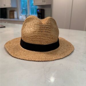 J. Crew Packable Fedora Straw Hat Large Extra Large L /XL RN 77388